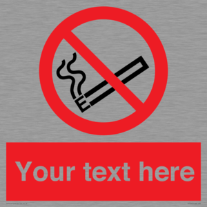 Custom No E-cigarettes / Vaping Sign